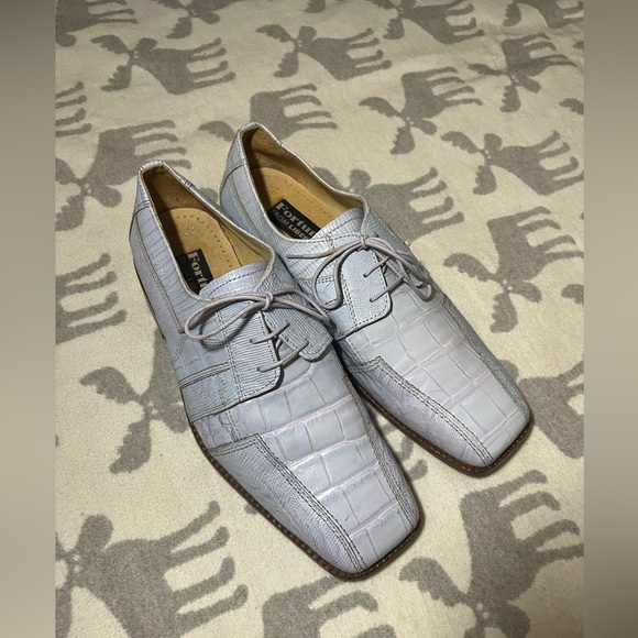 Fortune From Liberty Size 11 Powder Blue Dress Shoes Genuine Leather - Picture 2 of 3